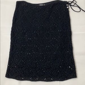 LAUNDRY black crochet skirt.